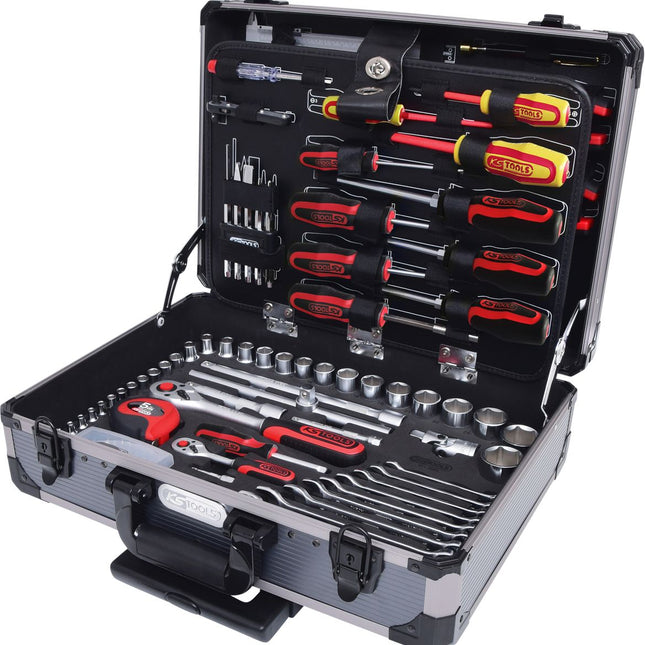 KS TOOLS Coffret de douilles et cliquets 1/4' + 1/2', 130 pcs ( 911.0630 )