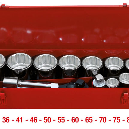 KS TOOLS 1" Steckschlüssel-Satz, 14-tlg ( 911.0814 ) - Toolbrothers