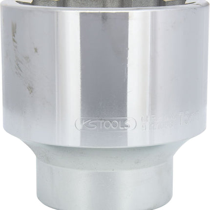KS TOOLS 1" 12-kant-Stecknuss, kurz, 75 mm ( 911.1068 ) - Toolbrothers