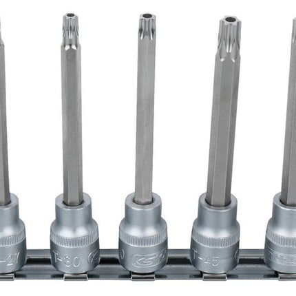 KS TOOLS 3/8" Bit-Stecknuss-Satz, lang, 9-tlg, TB20-TB60 mit Stirnlochbohrung ( 911.3980 ) - Toolbrothers