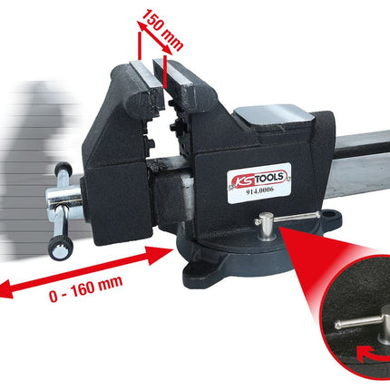 KS TOOLS Parallel-Schraubstock, 6" ( 914.0006 ) - Toolbrothers