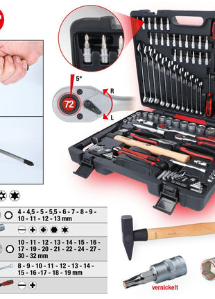 KS TOOLS 1/4'+1/2' Coffret d'outils universels, 97 pcs ( 917.0797 )