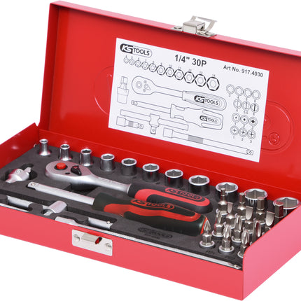 KS TOOLS 1/4' Coffret de douilles, 30 pcs ( 917.4030 )