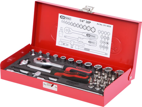 KS TOOLS 1/4' Coffret de douilles, 30 pcs ( 917.4030 )