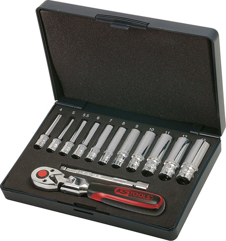 KS TOOLS 1/4' CHROMEplus Coffret de douilles, 13 pcs ( 918.0613 )