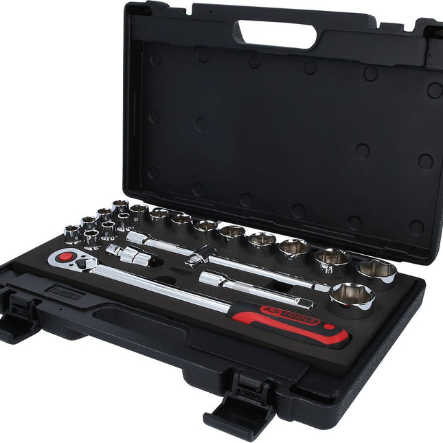 KS TOOLS 1/2" CHROMEplus Steckschlüssel-Satz, 22-tlg ( 918.0625 ) - Toolbrothers