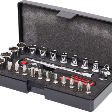 KS TOOLS 1/4" CHROMEplus Steckschlüssel-Satz, 26-tlg ( 918.0626 ) - Toolbrothers