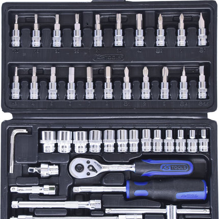 KS TOOLS 1/4" CHROMEplus Steckschlüssel-Satz, 46-tlg ( 918.0646 ) - Toolbrothers