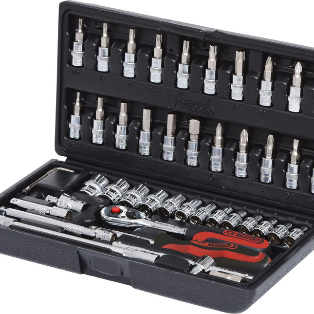 KS TOOLS 1/4" CHROMEplus Steckschlüssel-Satz, 46-tlg ( 918.0646 ) - Toolbrothers