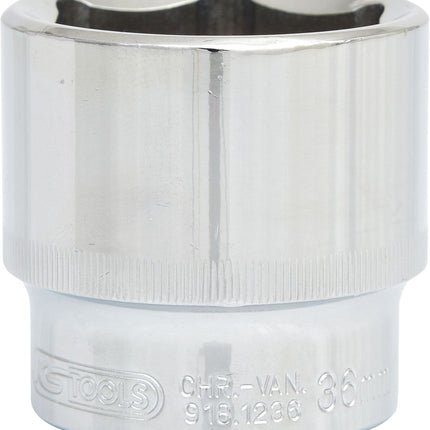 KS TOOLS 1/2" CHROMEplus Sechskant-Stecknuss, 36mm ( 918.1236 ) - Toolbrothers