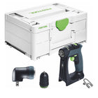 Festool CXS 18-Basic Akku Bohrschrauber 18 V 40 Nm Brushless + Winkelvorsatz + Systainer - ohne Akku, ohne Ladegerät - Toolbrothers