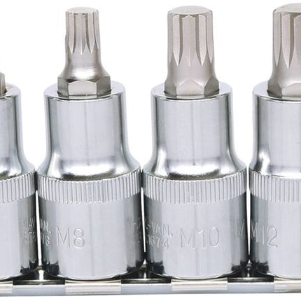 KS TOOLS 1/2" CHROMEplus Bit-Stecknuss-Satz XZN, 6-tlg M5-M14 ( 918.1349 ) - Toolbrothers