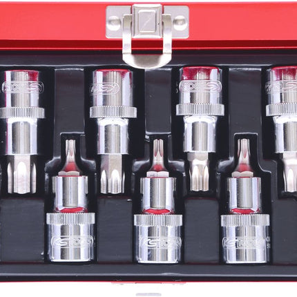 KS TOOLS 1/2" CHROMEplus Bit-Stecknuss-Satz Torx, 9-tlg T20-T60 ( 918.1385 ) - Toolbrothers