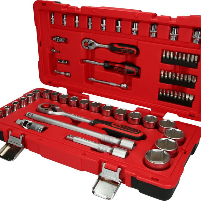 KS TOOLS 1/4"+1/2" Steckschlüssel-Satz, 68-tlg ( 951.0668 ) - Toolbrothers