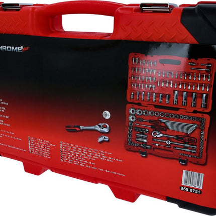 KS TOOLS 1/4"+1/2" CHROMEplus Steckschlüssel-Satz, 151-tlg ( 958.0751 ) - Toolbrothers