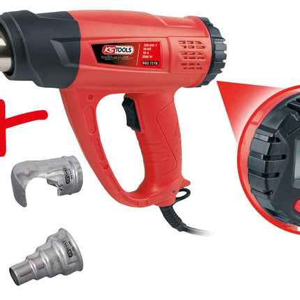 KS TOOLS Heißluftgebläsepistolen-Satz, Digital, 5-tlg ( 960.1175 ) - Toolbrothers