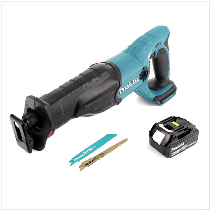 Makita DJR 182 M1 Akku Recipro Säbelsäge 18 V Li-Ion + 1 x 4,0 Ah Akku + 2 x Sägeblätter - ohne Ladegerät - Toolbrothers