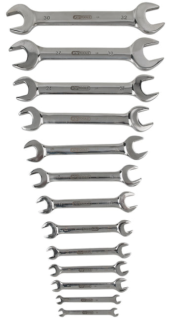 KS TOOLS Jeu de clés à fourche doubles coudées EDELSTAHL, 13 pcs  ( 964.2250 )