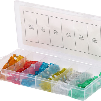 KS TOOLS Sortiment Kfz-Sicherungen,5-30A, Zink, 120-tlg ( 970.0250 ) - Toolbrothers