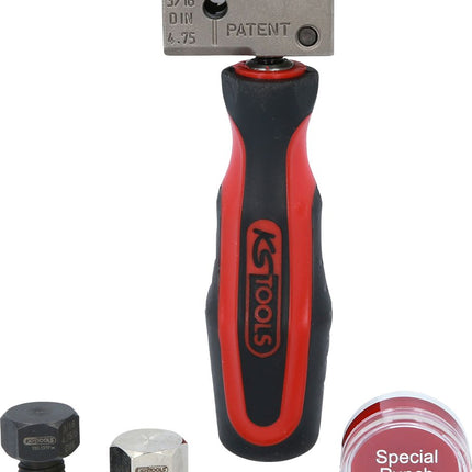KS TOOLS FLAREFIXeco 4,75 mm Universal-Bremsleitungs-Bördelgerät-Satz, 4-tlg ( 122.1215 ) - Toolbrothers