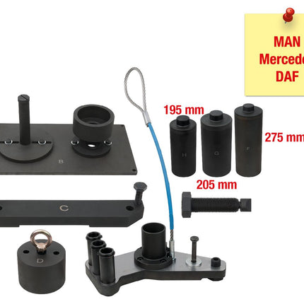 KS TOOLS Getriebe-Montage- und Demontage-Satz für MAN / Mercedes ZF 16S, 8-tlg ( 460.0735 ) - Toolbrothers