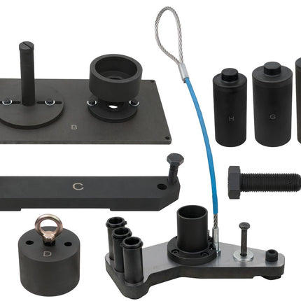 KS TOOLS Getriebe-Montage- und Demontage-Satz für MAN / Mercedes ZF 16S, 8-tlg ( 460.0735 ) - Toolbrothers