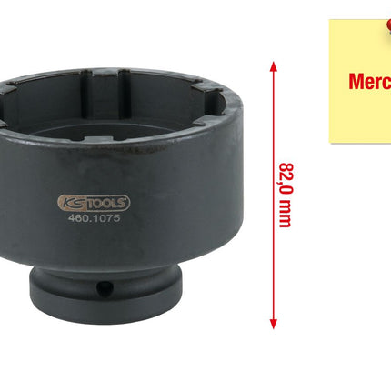 KS TOOLS Clé pour écrou à encoches 1' avec 6 ergots pour Mercedes, 86 mm ( 460.1075 )