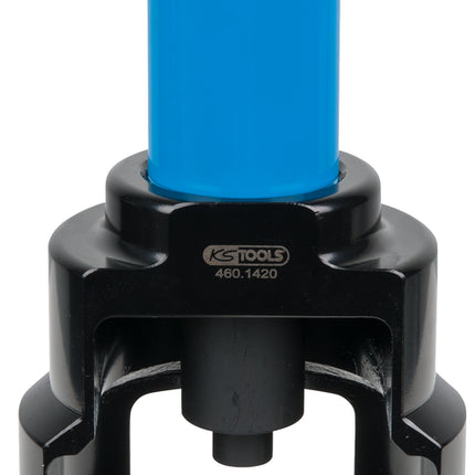 KS TOOLS Extracteur de levier de colonne de direction hydraulique avec ouverture de contrôle pour Scania, 3 pcs ( 460.1420 )