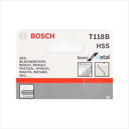 Bosch T 118 B Stichsägeblätter Basic for Metal 5 Stk. 92 mm ( 2608631014 ) - Toolbrothers
