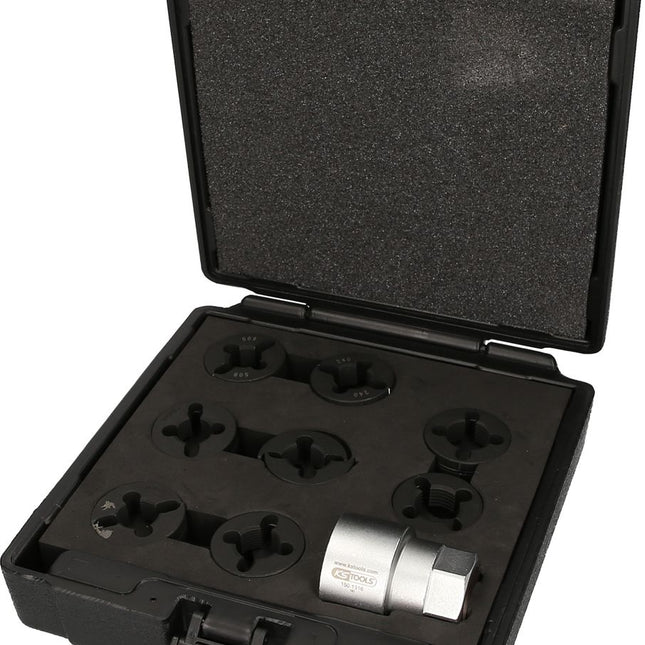 KS TOOLS Radbolzen-Gewindereparatur-Satz für NFZ, 9-tlg ( 460.5480 ) - Toolbrothers