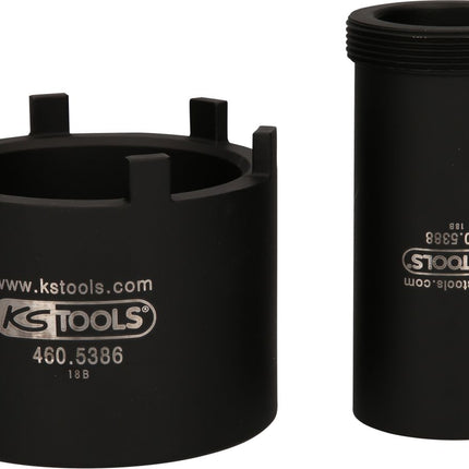 KS TOOLS Nutmuttern-Schlüssel-Satz mit Führungsrohr für Mercedes, Ø 75 mm , 2-tlg ( 460.5630 ) - Toolbrothers