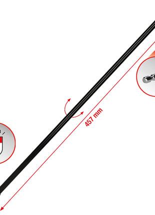 KS TOOLS 1/4" Magnetischer Schnellwechsel-Bithalter mit Freilaufhülse, extra lang ( 514.1148 ) - Toolbrothers