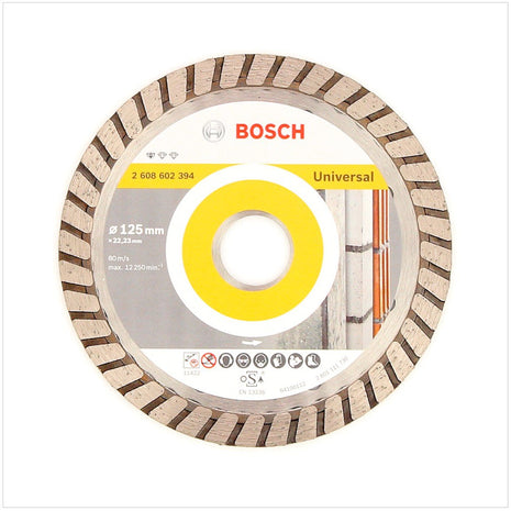 Bosch Standard Universal Turbo Diamant Trennscheibe 125 mm 1 Stk. ( 2608602394 ) Beton Aufnahme 22,23 mm - Toolbrothers