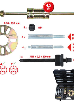 KS TOOLS Universal-Radnaben- und Gelenkwellen-Abzieher-Satz, 30-tlg ( 700.1530 ) - Toolbrothers