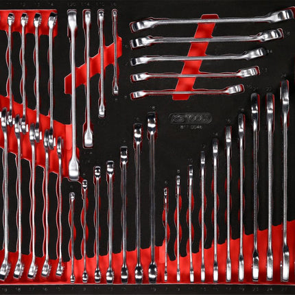 KS TOOLS Schraubenschlüssel-Satz in Schaumstoffeinlage, 46-tlg ( 811.0046 ) - Toolbrothers