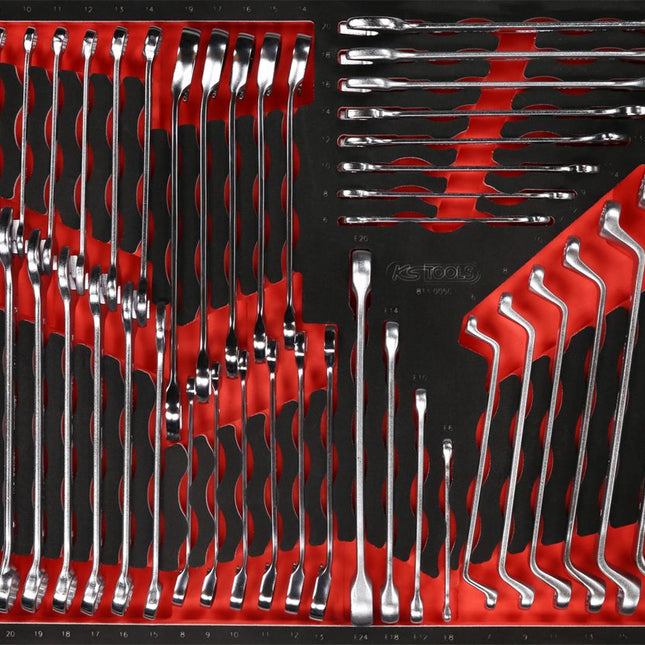 KS TOOLS Schraubenschlüssel-Satz in Schaumstoffeinlage, 50-tlg ( 811.0050 ) - Toolbrothers