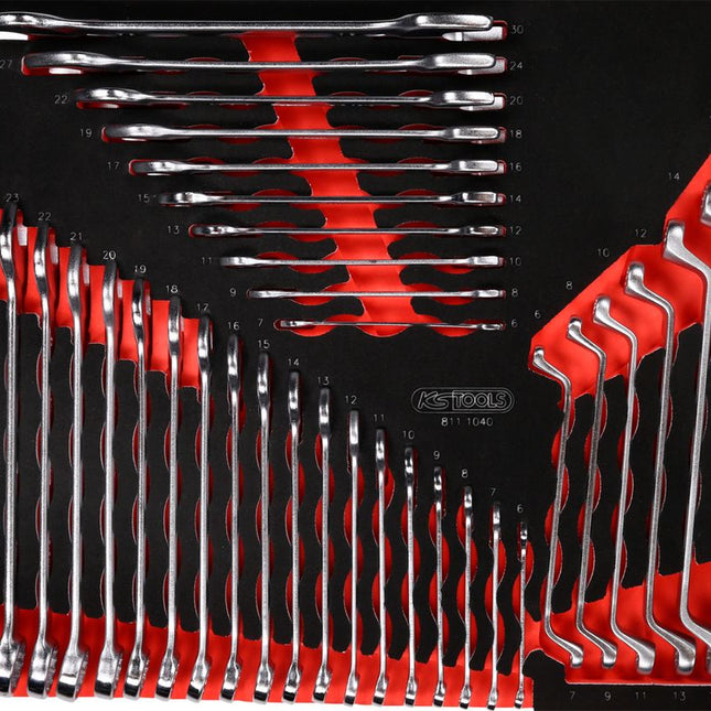 KS TOOLS Schraubenschlüssel-Satz in Schaumstoffeinlage, 40-tlg ( 811.1040 ) - Toolbrothers