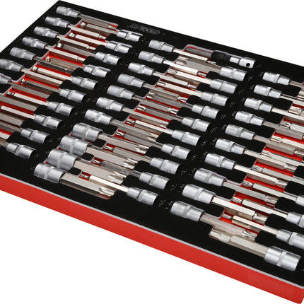 KS TOOLS Jeu de douilles tournevis 1/2' dans insert en mousse, 64 pcs ( 811.1064 )