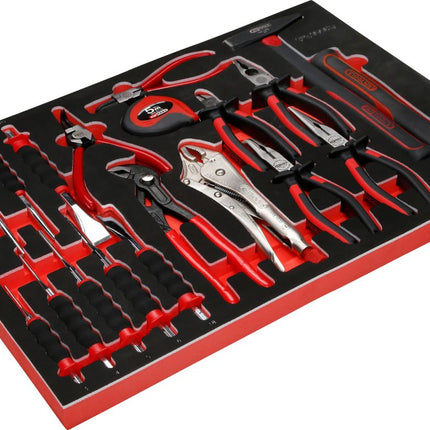 KS TOOLS Jeu de pinces, marteaux et burins dans insert en mousse, 22 pcs ( 811.2022 )