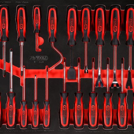 KS TOOLS Schraubendreher-Satz in Schaumstoffeinlage, 24-tlg ( 811.3024 ) - Toolbrothers