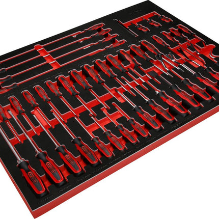 KS TOOLS Jeu de tournevis dans insert en mousse, 46 pcs ( 821.0046 )