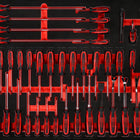 KS TOOLS Jeu de tournevis dans insert en mousse, 46 pcs ( 821.0046 )