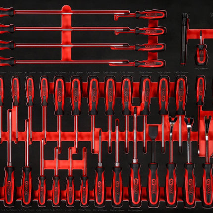 KS TOOLS Jeu de tournevis dans insert en mousse, 46 pcs ( 821.0046 )