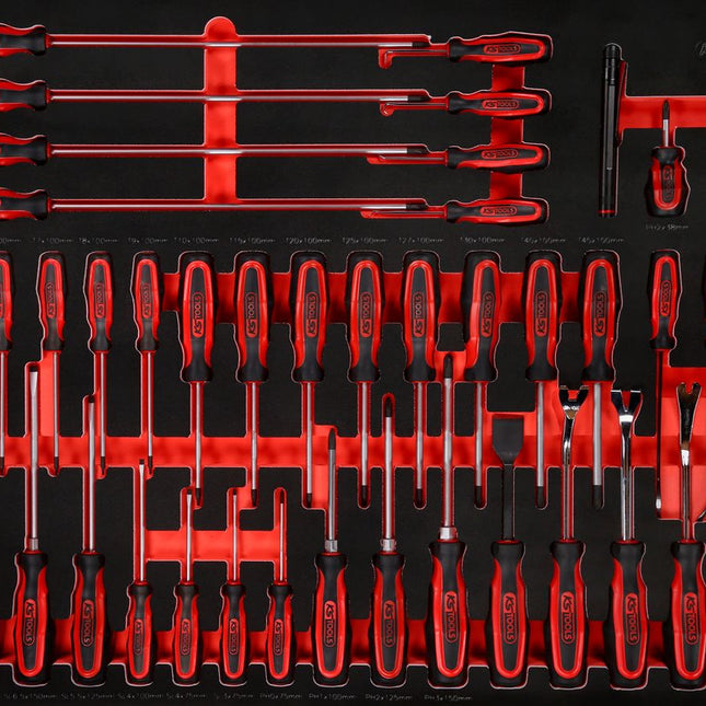 KS TOOLS Jeu de tournevis dans insert en mousse, 46 pcs ( 821.0046 )