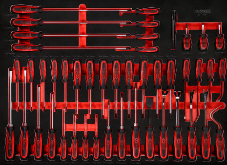 KS TOOLS juego de destornilladores con inserto de espuma, 46 piezas ( 821.0046 )