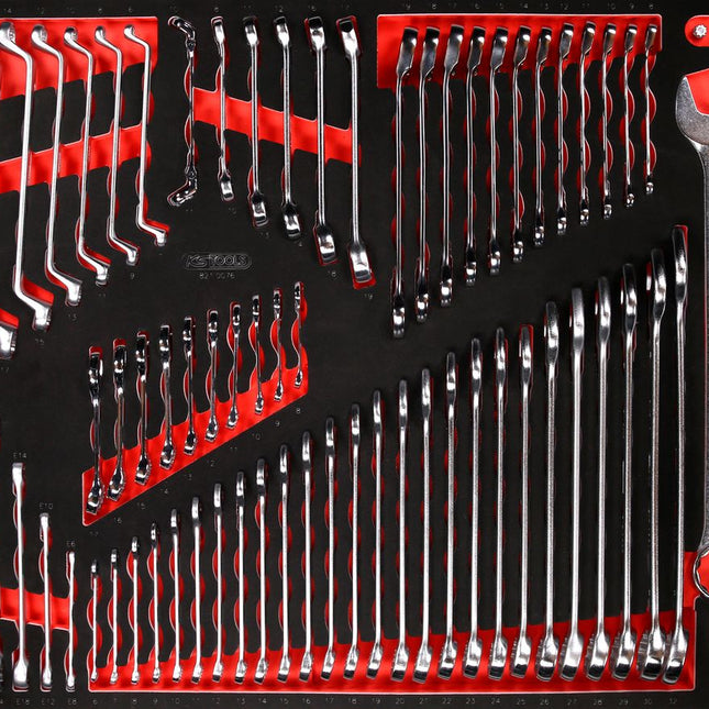 KS TOOLS Schraubenschlüssel-Satz in Schaumstoffeinlage, 76-tlg ( 821.0076 ) - Toolbrothers