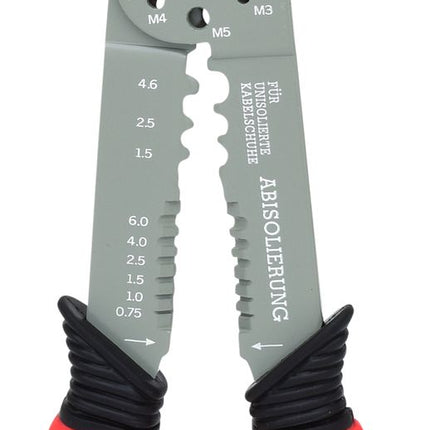 KS TOOLS Multifunktions-Crimpzange für isolierte und unisolierte Kabelschuhe, 220mm ( 115.1231 ) - Toolbrothers
