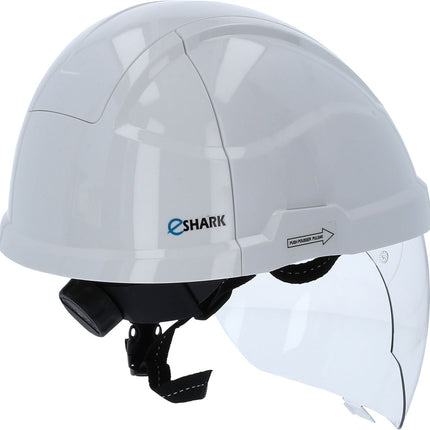 KS TOOLS Casque de sécurité de travail avec visière, blanc ( 117.0118 )