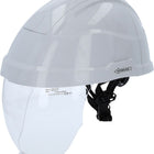 KS TOOLS Casque de sécurité de travail avec visière, blanc ( 117.0118 )