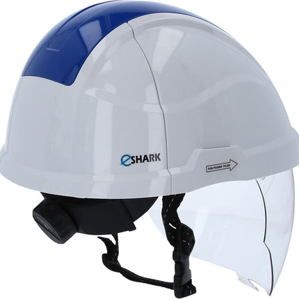 KS TOOLS Casque de sécurité de travail avec visière, bleu ( 117.0135 )